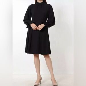 Calvin Klein sz 6 long bell sleeve black dress